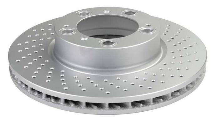 Porsche Disc Brake Rotor - Front Passenger Side (318mm) (Cross-Drilled)